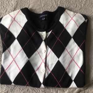 Lands End Checkered Sweater